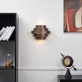 Moderna zidna lampa bronzana uklj. LED sa 3-stepenim prigušivanjem - Lines