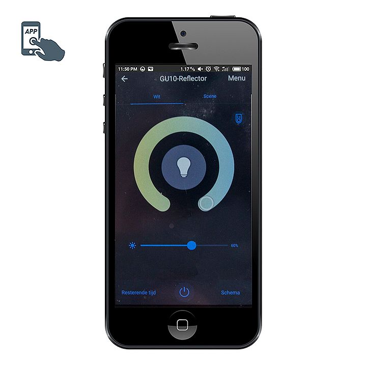 Moderner Smart-Strahler schwarz mit Kabel und Stecker 200cm inkl. WiFi GU10 IP65 - Basic