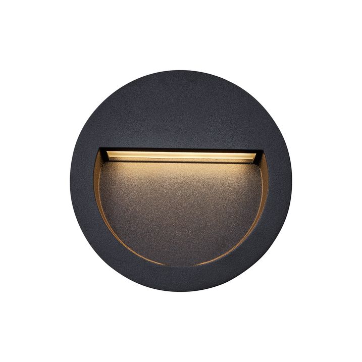 Set de 6 Aplice Moderne Incastrabile Negre cu LED IP65 - Gem