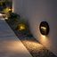 Vonkajšia-nástenná-lampa-čierna-okrúhla-vrátane-LED-IP65---Gem