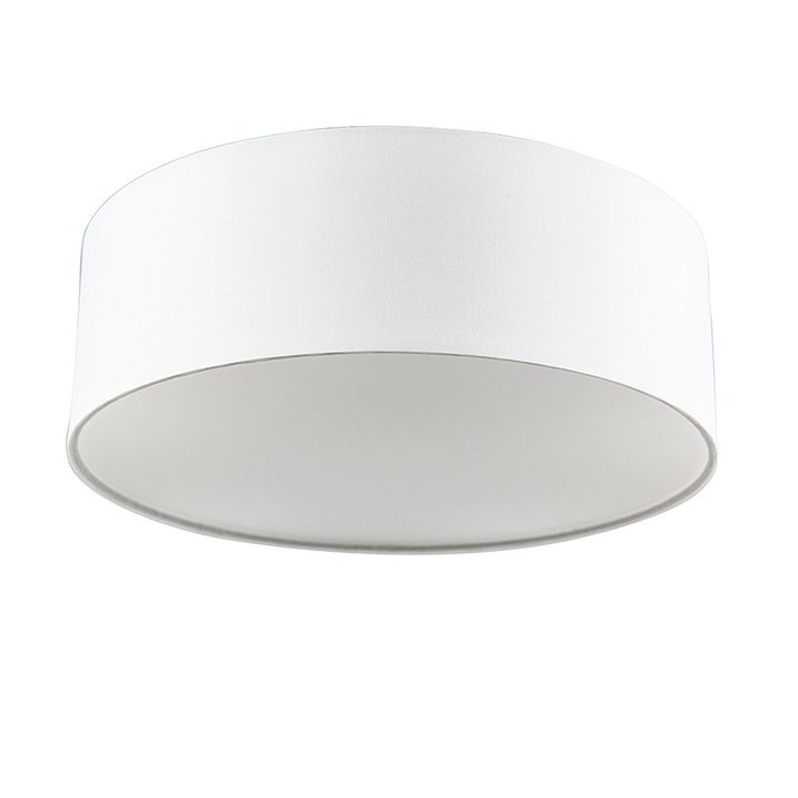 Stropní lampa bílá 30 cm včetně LED - Drum LED