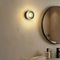 Lampă de perete de design neagră cu sticlă verde deschis IP44 - Michele