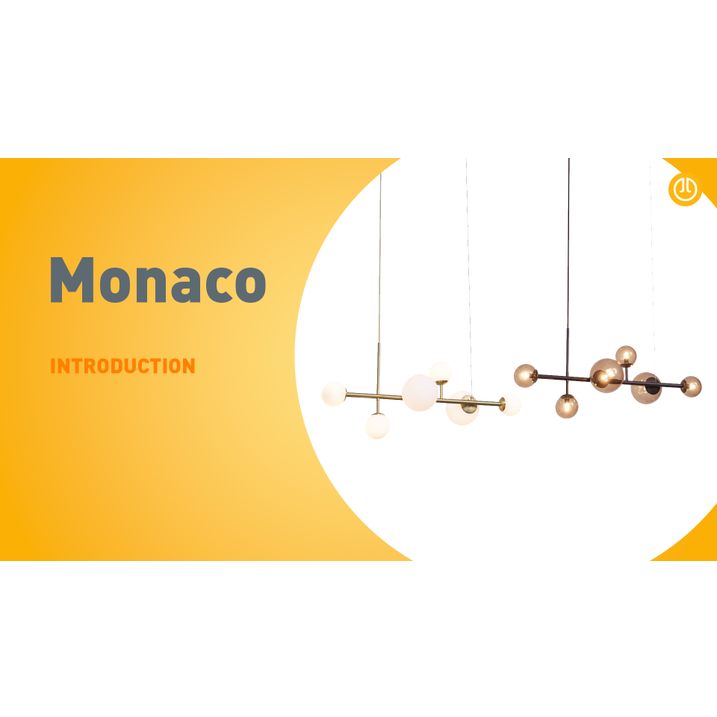 Lampada a sospensione Hotel Chic, 6 luci, bronzo scuro e vetro bronzo - Monaco