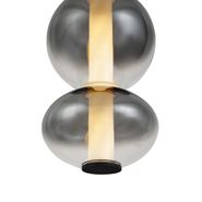 Art-Deco-visilica-crna-sa-zadimljenim-i-prozirnim-staklom-5-svjetla-uklj.-LED---Lizzy
