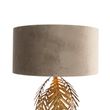 Vintage-stojaca-lampa-zlatá-145-cm-s-hnedým-zamatovým-tienidlom-50-cm---Botanica