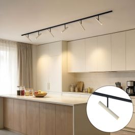 Moodne siinivalgustussüsteem must kuue beeži prožektoriga 1-faasiline - Slimline Avery