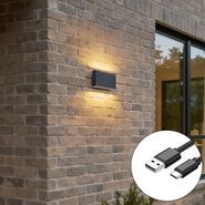 Lámpara-de-pared-negra-magnética-con-LED-recargable---Batt