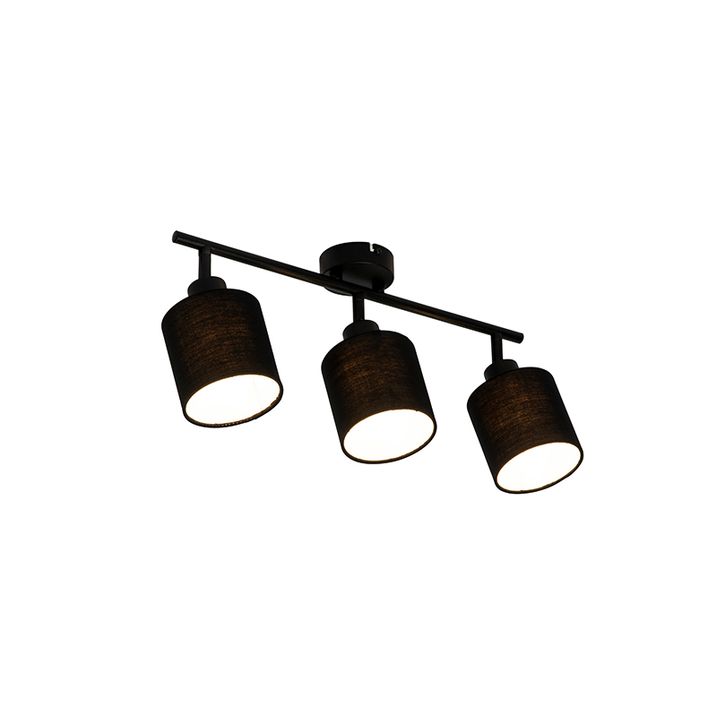 Plafón moderno negro 3 luces - Hetta