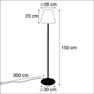 Moderne-buiten-vloerlamp-zwart---Virginia