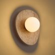 Japandi-wandlamp-naturel-steen-organisch-met-opaal-glas---Josie