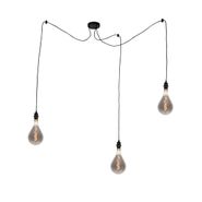 Lampada-a-sospensione-industriale-Nera-Incl.-LED-3-luci---Cava