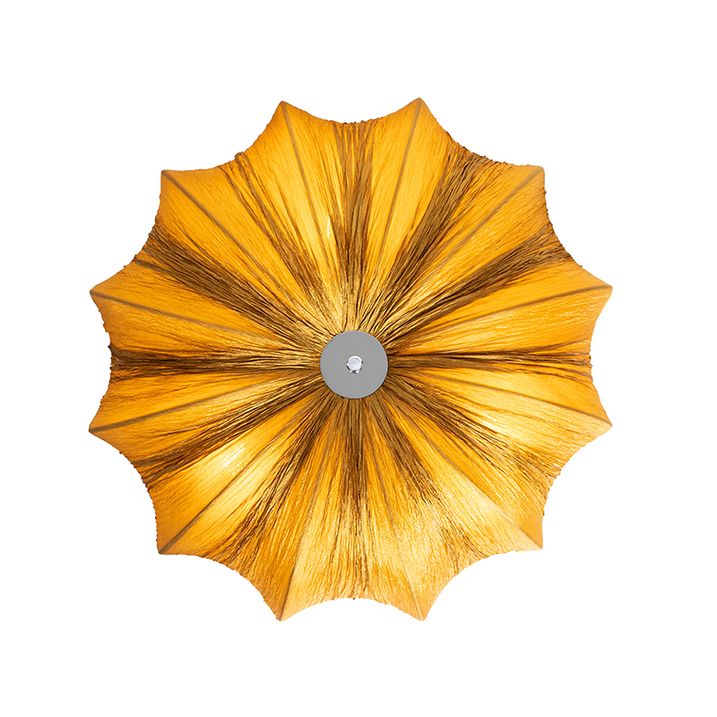 Designové stropní svítidlo zlatá hedvábí 52 cm 3-světlo - Plu