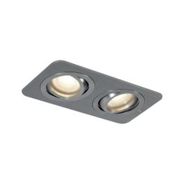 Заоблен вграден прожектор Gunmetal GU10 50mm Въртящ се и накланящ се IP44 2-светлини - Alberto