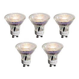 5er-Set GU10 50mm LED-Leuchtmittel klar 3,5W 330 lm 3000K