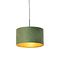 Ripatslamp sametkattega roheline kuldse sisemusega 35 cm - Combi