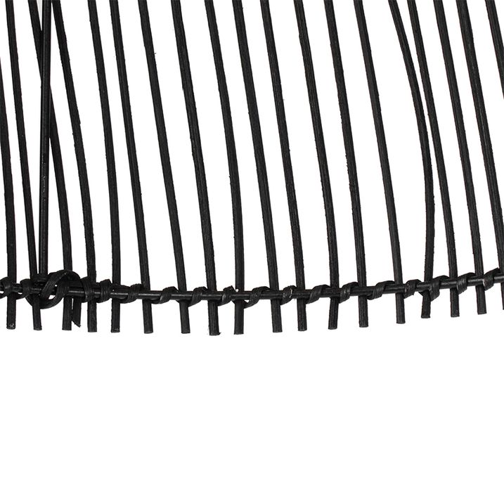 Rustic Floor Lamp Black with Rattan - Sam