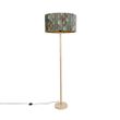 Wooden-Floor-Lamp-with-Oval-Velvet-Shade-Leaf-Design-50cm---Mels