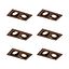 Set-mit-6-Einbaustrahlern-Dunkelbronze-Rechteckig-2-Licht-Verstellbar---Qure