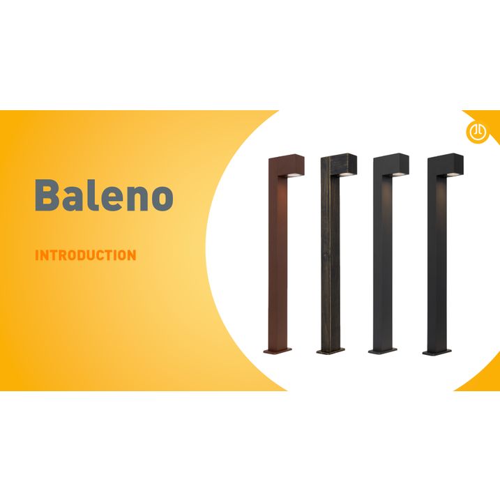 Lampadaire d'extérieur industriel noir 80 cm IP44 - Baleno