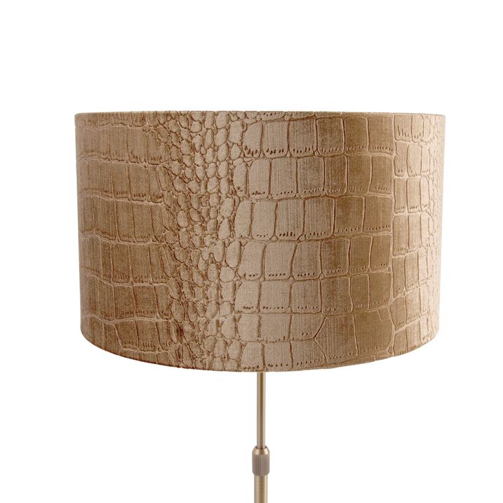 Stolná lampa bronzová so zamatovým tienidlom krokodíl 35cm - Parte