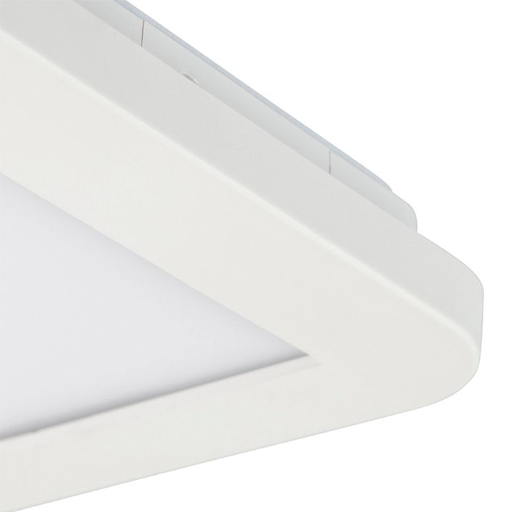 Stropní lampa bílá 17 cm vč. LED 3-stupňový stmívač IP44 - Steve