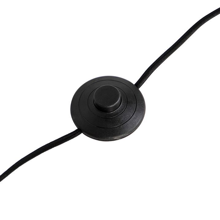 Modern állólámpa fekete bézs buklé árnyékolóval 40 cm - Simplo