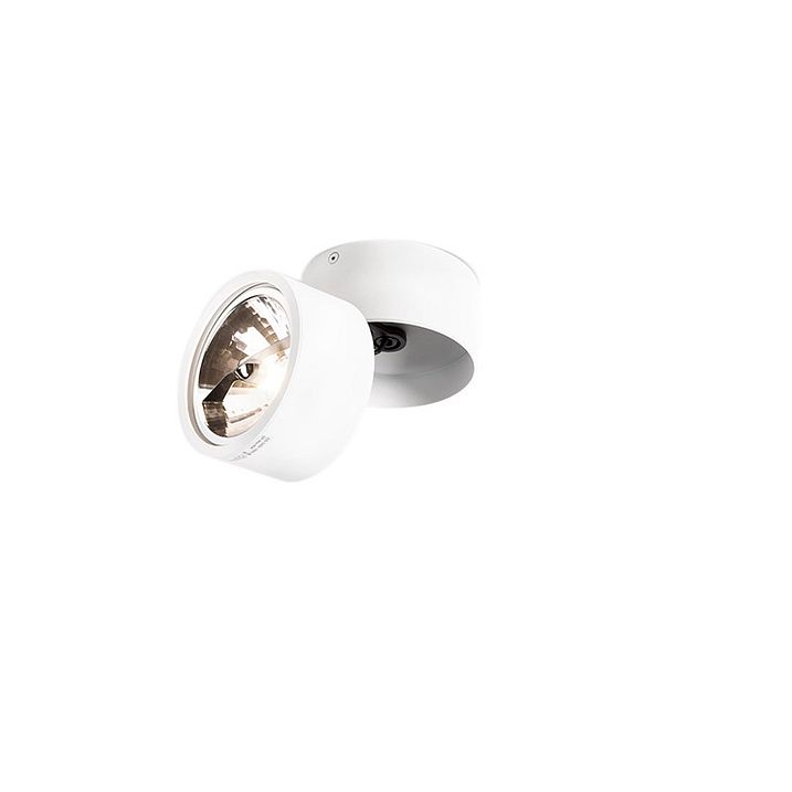 Set of 2 Modern Spotlights White Round Adjustable - Go Nine