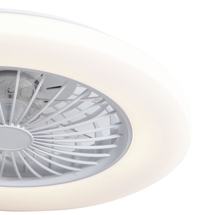 Plafondventilator wit 48.5cm incl. LED dimbaar in Kelvin met afstandsbediening - Clemo