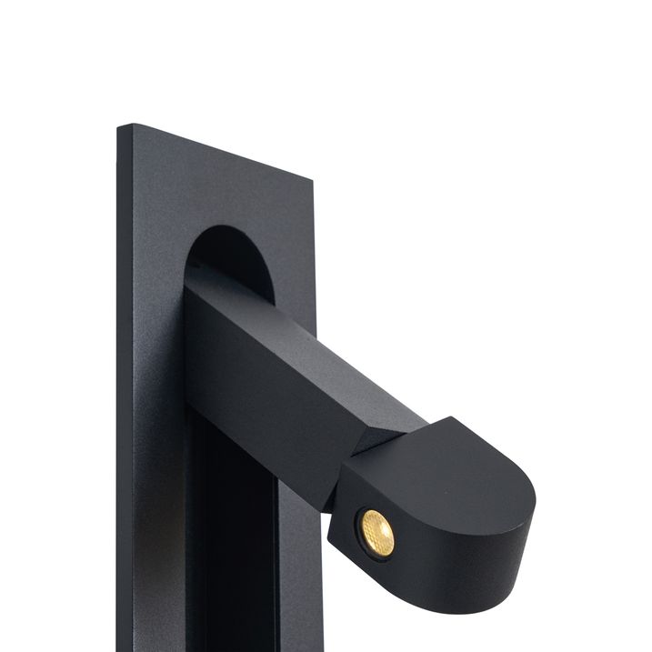 Applique murale moderne noire avec LED et port USB-C - Hilton