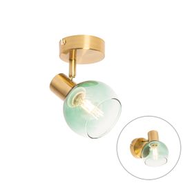 Art Deco Spotlight Gold with Green Glass - Vidro