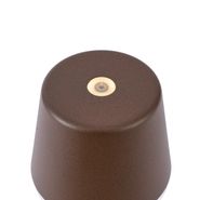 Tischleuchte-Rostbraun-inkl.-LED-IP65-Wiederaufladbar-mit-Ladestation---Bass