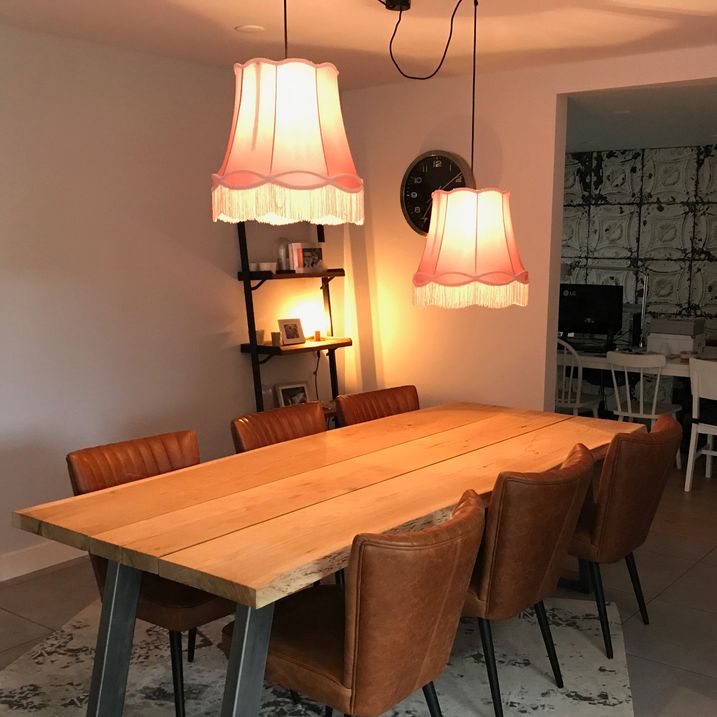 Silkeskærm rosa 45 cm - Granny