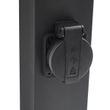 Vonkajšia-lampa-čierna-so-zemným-hrotom-a-káblovou-priechodkou-65-cm-vrátane-zásuvky-IP44---Baleno
