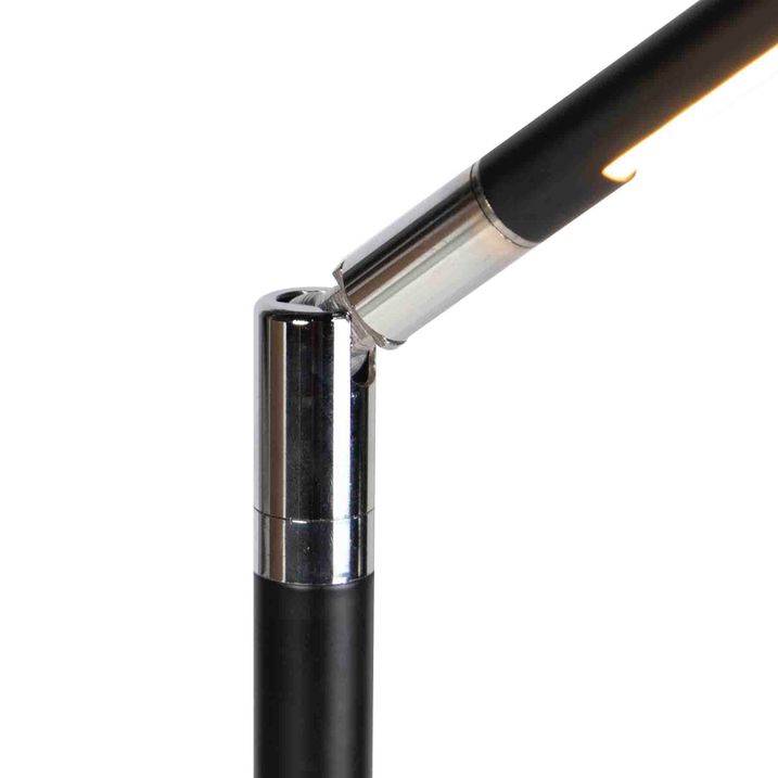 Candeeiro de pé moderno preto com LED e dimmer tátil - Berdien
