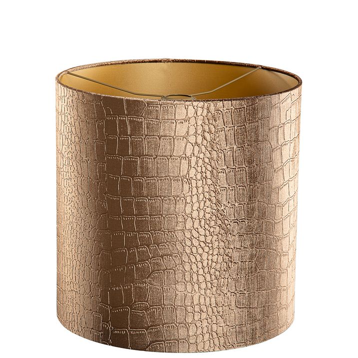 Sjenilo za lampu od pliša s uzorkom krokodilske kože i zlatnom unutrašnjošću 40/40/40