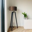 Vloerlamp-tripod-zwart-met-taupe-kap-en-goud-50-cm---Puros
