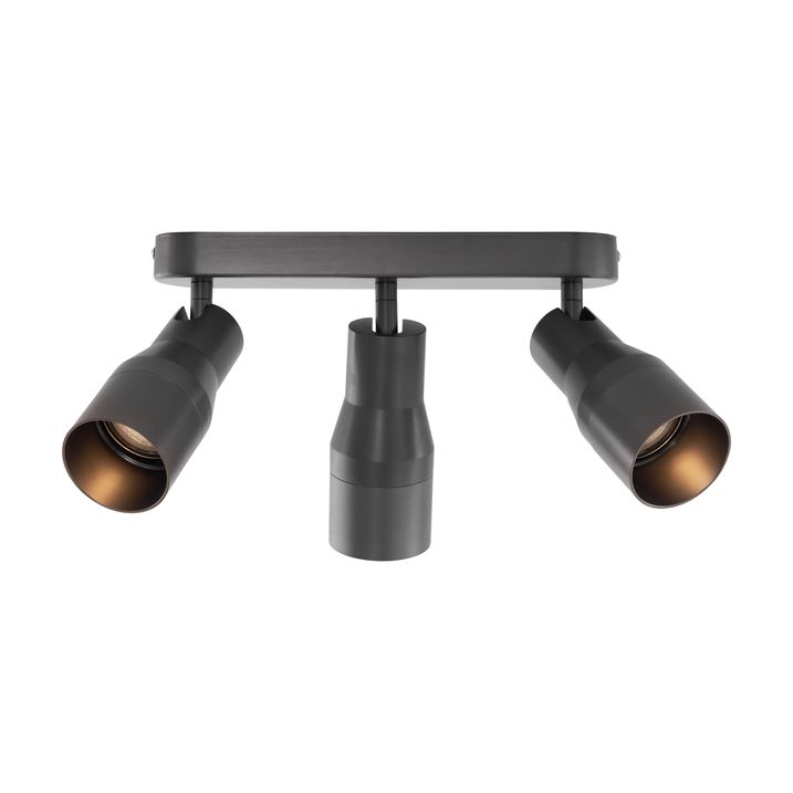 Rounded Ceiling Spotlight Gunmetal GU10 50mm 3-Light - Stanley