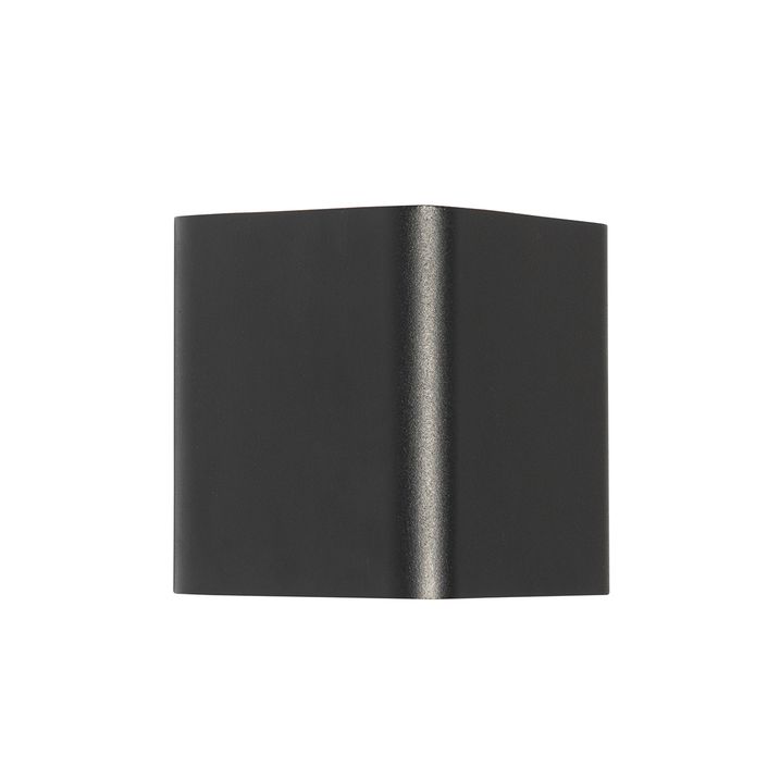 Applique murale moderne noire avec LED IP54 carrée - Evi