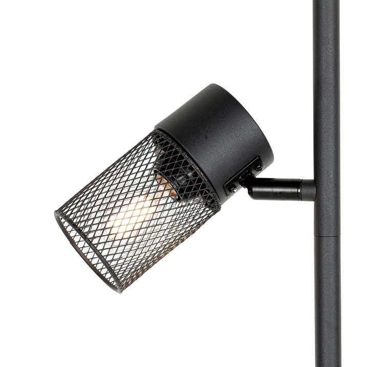 Industrial Floor Lamp Black 3-Light - Jim