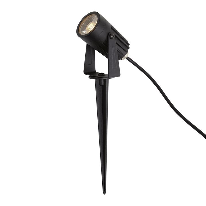 Pametni 12V sistem crni 8m sa 3 šiljasta reflektora uključujući LED IP44 - Voltaire Pico