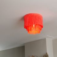 Austrumnieciska-griestu-lampa-zelta-ar-rozā-abažūru-un-bārkstīm---Franxa