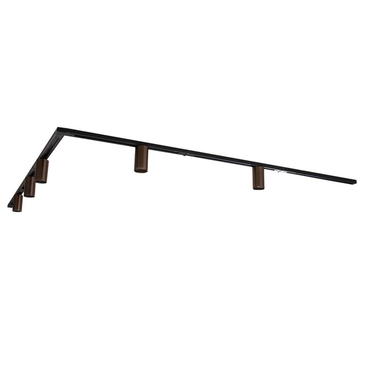 Moderan šinski sistem rasvete sa 5 tamno bronzanih reflektora 1-fazni GU10 50mm - Iconic Ruby