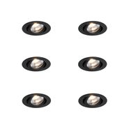 Set-od-6-ugradnih-reflektora-crni-nagibni-8,2-cm-uklj.-LED-Dim-to-Warm-IP54-Ultra-Slim---Pupil