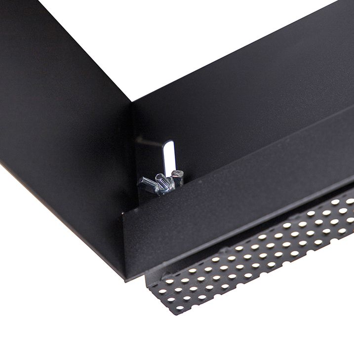 Ensemble de 6 spots encastrables noirs GU10 AR111 sans bordure - Oneon
