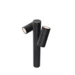 Stojaca-vonkajšia-lampa-čierna-50-cm-2-svetlá-nastaviteľná---Duo