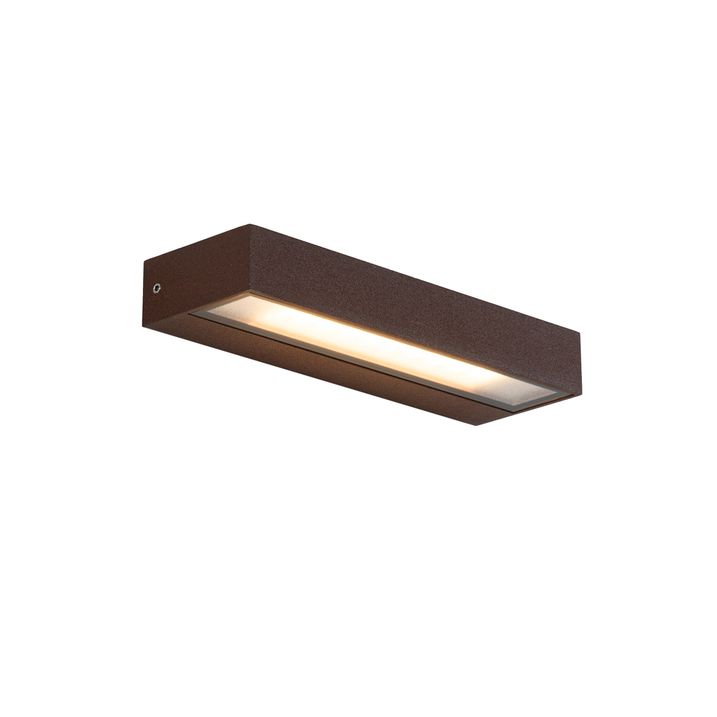 Modern vägglampa rostbrun 22 cm inkl. LED IP65 - Hannah