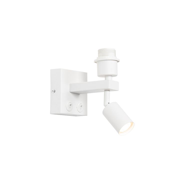 Applique murale moderne blanche avec liseuse - Brescia