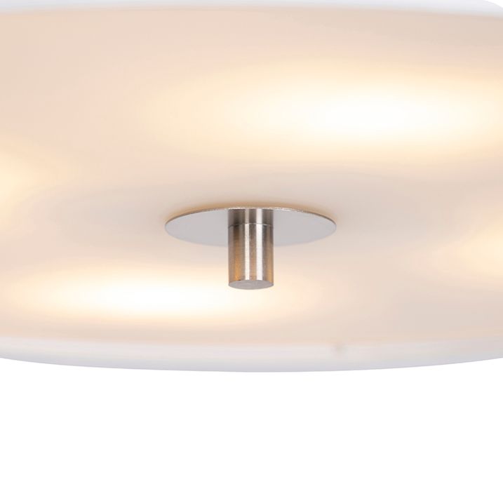 Landelijke plafondlamp wit 50 cm - Drum