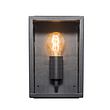 Lampada-da-parete-per-esterni-industriale-nera-con-vetro-25,5-cm-IP44---Rotterdam