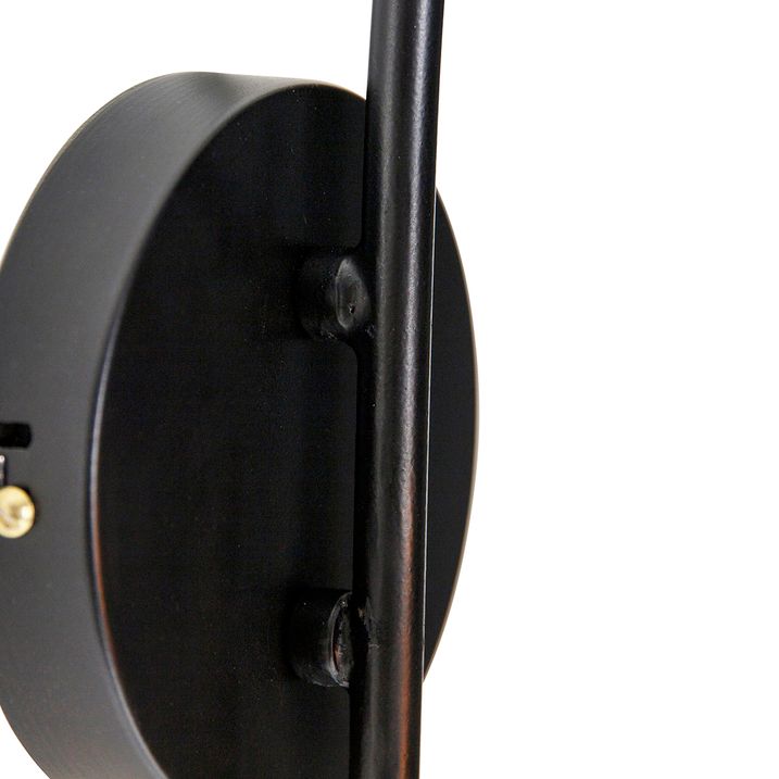 Orientálna nástenná lampa čierna - Vadi